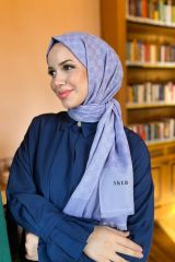 AKER ELEGANCE MONOGRAM ŞAL 1090100-992 LİLA