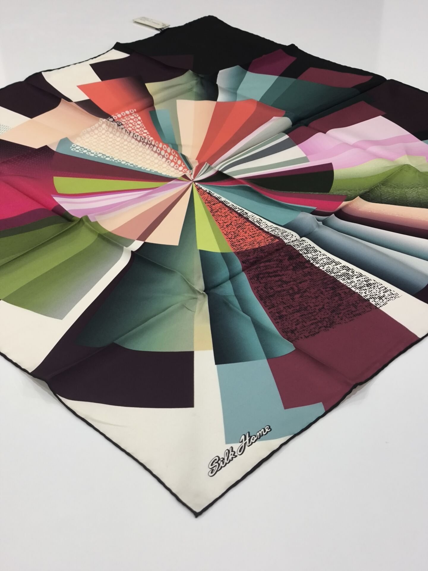 SİLKHOME TİVİL İPEK EŞARP TURKUAZ MÜRDÜM YEŞİL 2004-5