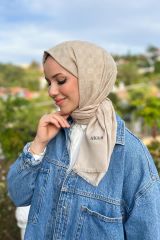 AKER ELEGANCE MONOGRAM ŞAL 1090100-933 TAŞ