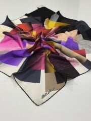 SİLKHOME TİVİL İPEK EŞARP VİZON HARDAL ANTRASİT 2004-6