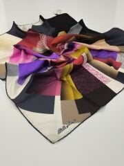 SİLKHOME TİVİL İPEK EŞARP VİZON HARDAL ANTRASİT 2004-6