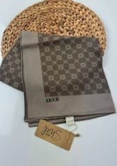 AKER ELEGANCE MONOGRAM EŞARP 1090500-932 KOYU KAHVE