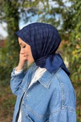AKER ELEGANCE MONOGRAM EŞARP 1090500-921 LACİVERT