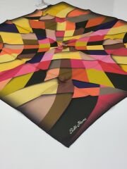 SİLKHOME TİVİL İPEK EŞARP GEOMETRİ RENGARENK 2016-1