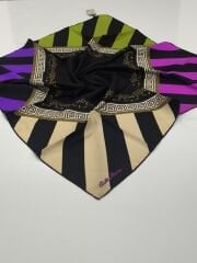 SİLKHOME TİVİL İPEK EŞARP GEOMETRİ DESEN DÖRT RENKLİ MODEL 2015-1