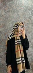 BURBERRY EKOSE ŞAL  ANA RENK KIRMIZI ÇİZGİLİ