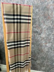 BURBERRY EKOSE ŞAL  ANA RENK FUŞYA  ÇİZGİLİ