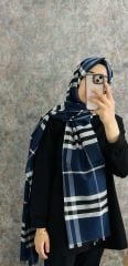 BURBERRY EKOSE ŞAL  LACİVERT