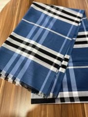 BURBERRY EKOSE ŞAL  KOT MAVİ