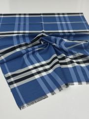 BURBERRY EKOSE ŞAL  KOT MAVİ