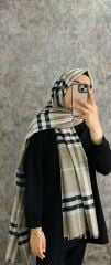 BURBERRY EKOSE ŞAL VİZON