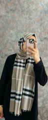 BURBERRY EKOSE ŞAL VİZON