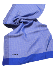 AKER MONOGRAM JAKAR ŞAL 6060900-922 SAKS MAVİ