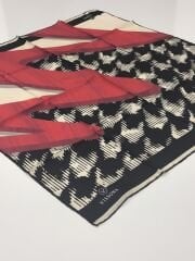 VİSSONA TİVİL İPEK EŞARP SİYAH BORDO 1009-2