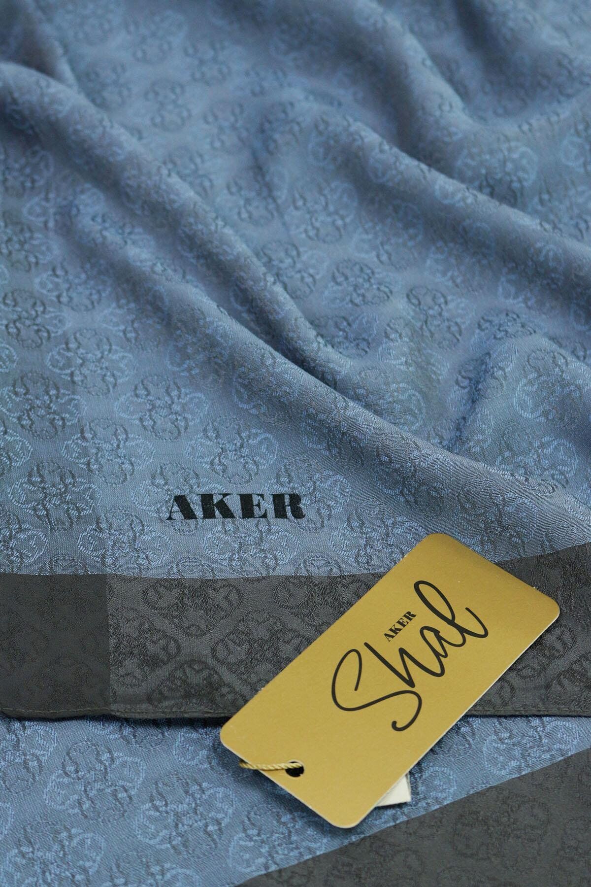 AKER MONOGRAM JAKAR ŞAL 6060900-924 İNDİGO