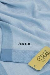 AKER MONOGRAM JAKAR ŞAL 6060900-925 AÇIK MAVİ