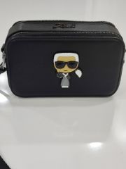 KARL KUTU MODEL ÇANTA EMOJİLİ SİYAH