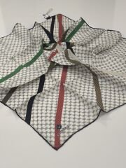 VİSSONA TİVİL İPEK EŞARP LOGO DESEN KİREMİT 1014-2