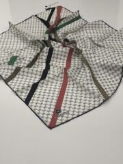 VİSSONA TİVİL İPEK EŞARP LOGO DESEN KİREMİT 1014-2