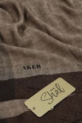 AKER MONOGRAM JAKAR ŞAL 6060900-931 KAHVERENGİ