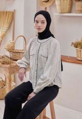 FRESH SCARFS MEDİNE İPEĞİ KRİNKIL ŞAL SİYAH