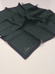 VİSSONA TİVİL İPEK EŞARP LACİVERT YEŞİL 1017-1