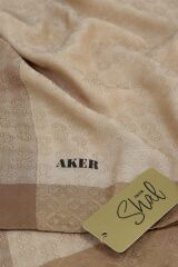 AKER MONOGRAM JAKAR ŞAL 6060900-935 SÜTLÜ KAHVE