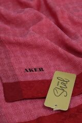 AKER MONOGRAM JAKAR ŞAL 6060900-941 KIRMIZI