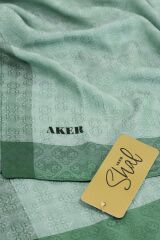 AKER MONOGRAM JAKAR ŞAL 6060900-953 MİNT YEŞİLİ