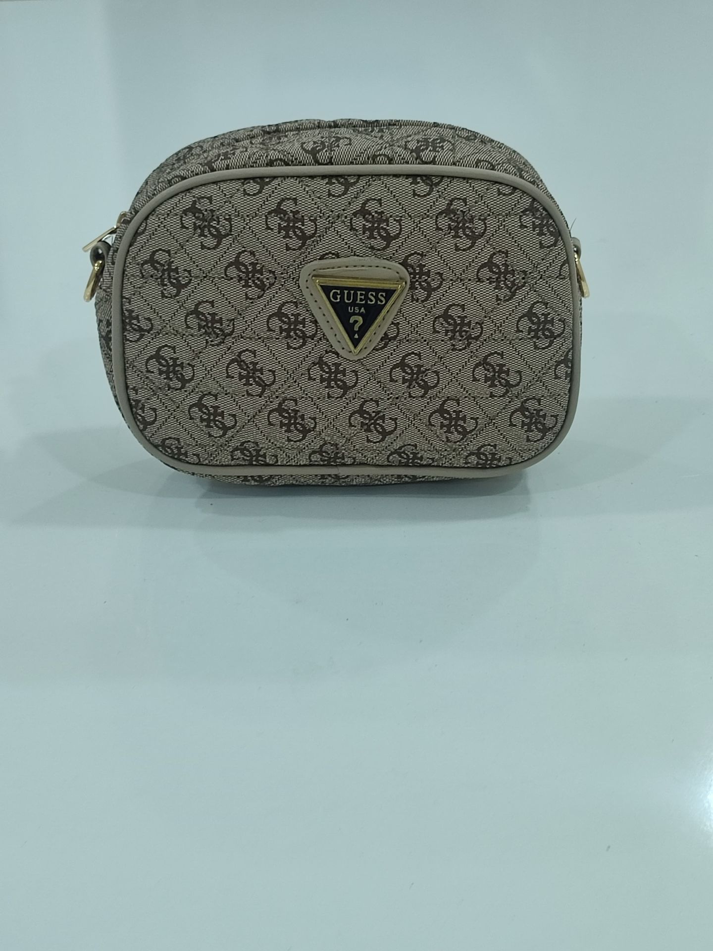 GUESS BASKILI ÇANTA VİZON KAHVE