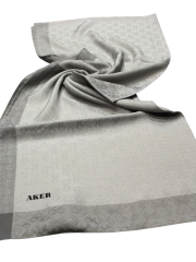 AKER MONOGRAM JAKAR ŞAL 6060900-973 AÇIK GÜMÜŞ