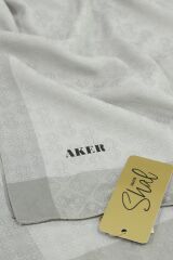 AKER MONOGRAM JAKAR ŞAL 6060900-973 AÇIK GÜMÜŞ