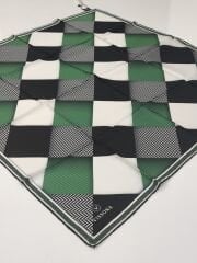 VİSSONA TİVİL İPEK EŞARP SİYAH YEŞİL 1006-2