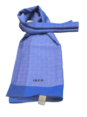 AKER MONOGRAM JAKAR ŞAL 6060900-923 SAKS MAVİSİ