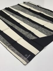 VİSSONA TİVİL İPEK EŞARP SİYAH KREM 1002-1