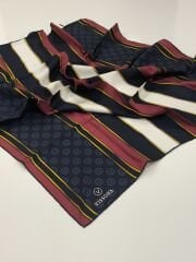 VİSSONA TİVİL İPEK EŞARP LACİVERT BORDO 3000-1