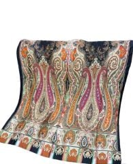 VUAL İPEK ŞAL  ETNİK DESEN SİYAH