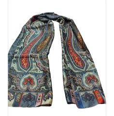 VUAL İPEK ŞAL ETNİK DESEN GRİ