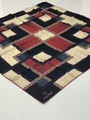 VİSSONA TİVİL İPEK EŞARP LACİVERT BORDO 3004-1