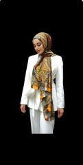 ETRO VUAL İPEK ŞAL ETNİK DESEN HAKİ YEŞİL