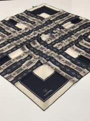 VİSSONA TİVİL İPEK EŞARP LACİVERT PUDRA 3006-1