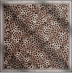 AKER SURA İPEK EŞARP NOSTALJİ LEOPAR DESEN 7984-331