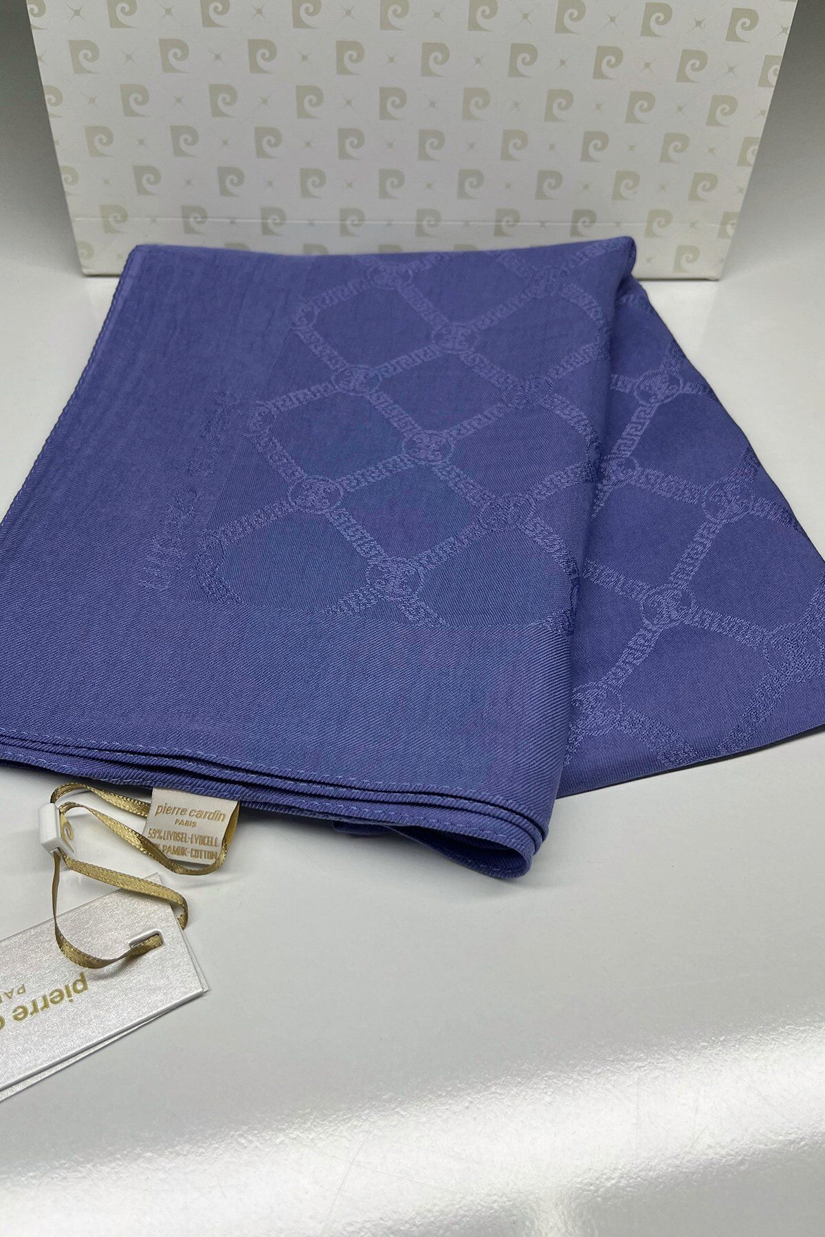 PİERRE CARDİN LYOCELL MONOGRAM ŞAL 1080800-923 MAVİ