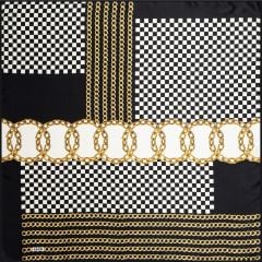 AKER SURA İPEK EŞARP NOSTALJİ ZİNCİR DESEN 7925-311