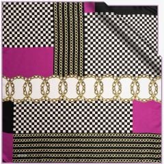 AKER TİVİL İPEK EŞARP NOSTALJİ ZİNCİR DESEN 7925-991