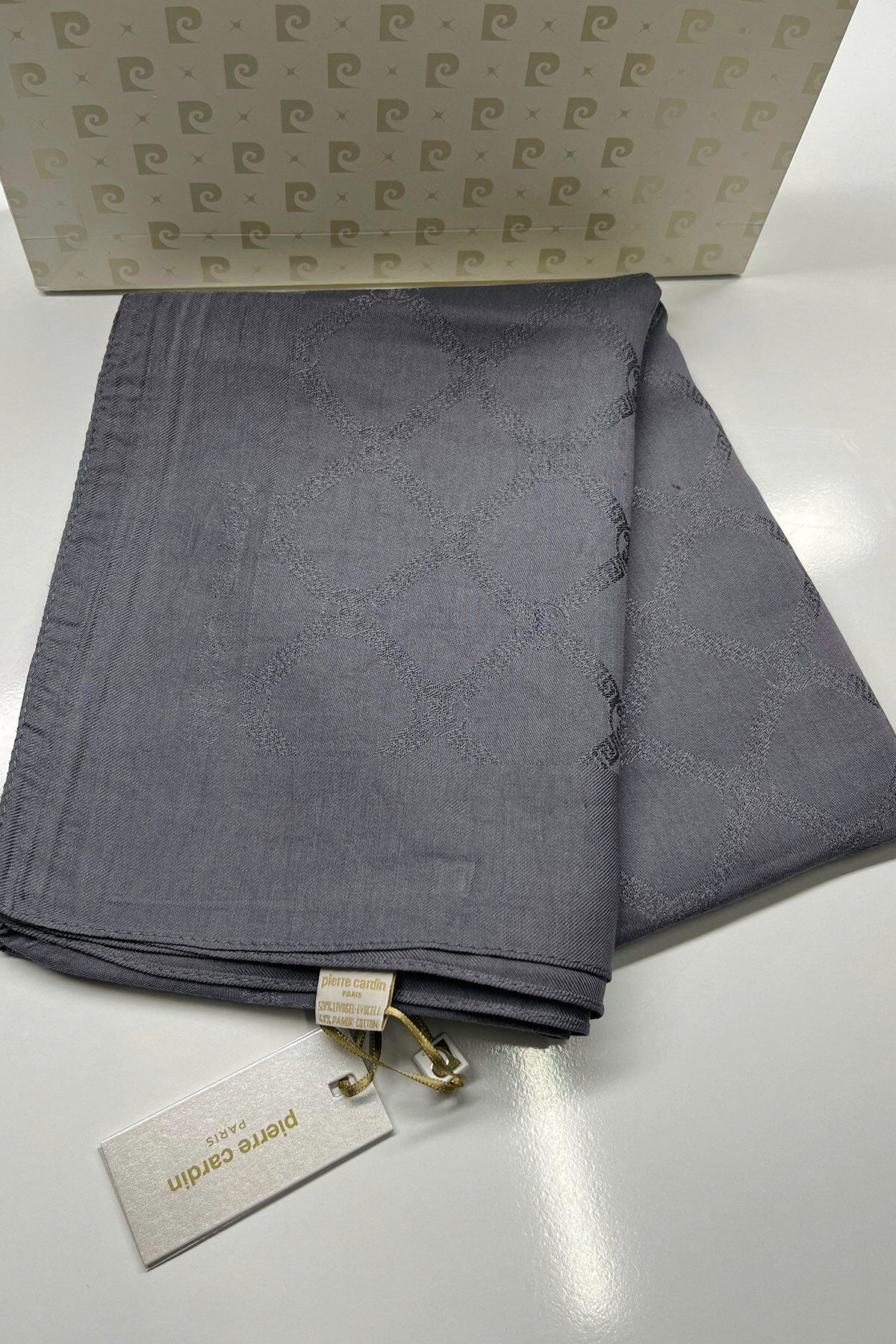 PİERRE CARDİN LYOCELL MONOGRAM ŞAL 1080800-971 GRİ