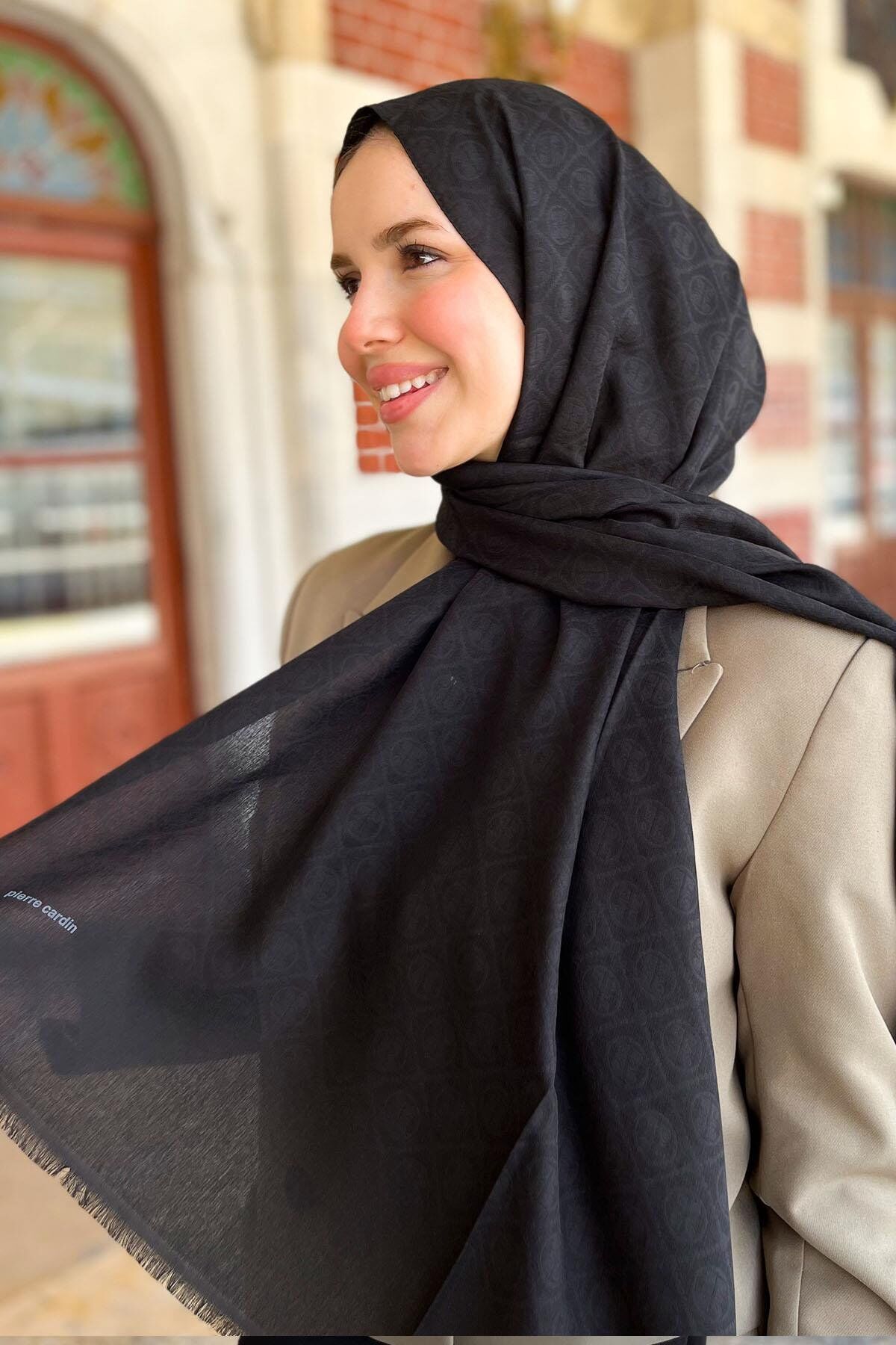 PİERRE CARDİN  HOLOGRAM ŞAL 1030300-911 SİYAH