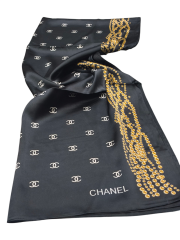 C DESEN İNCİLİ MODEL VUAL İPEK ŞAL SİYAH