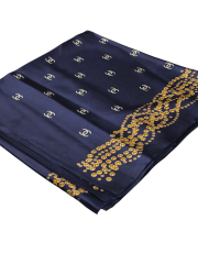 C DESEN İNCİLİ MODEL VUAL İPEK ŞAL LACİVERT