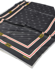 MONOGRAM DESEN  VUAL İPEK ŞAL SİYAH